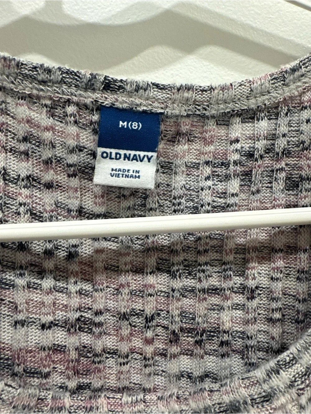 Old Navy Heathered Pink & Gray Ribbed Scoop Neck Tunic Dress